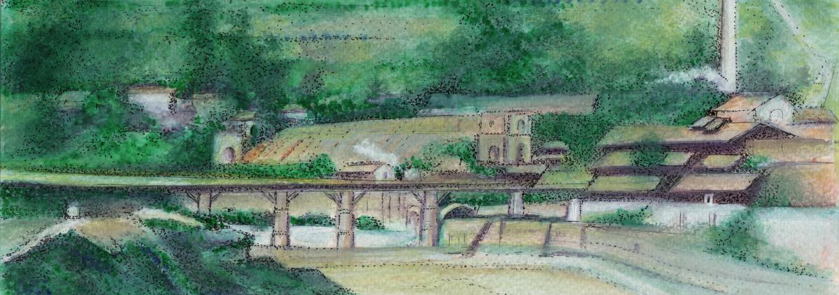 La passerelle et le pont de la route du quratier de Lalle